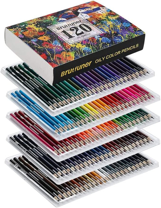 LBW Colored Pencils Oil Pencils Soft Core Color Pencil Set Drawing Pencil Ideal for Adult Coloring Books Kids Artists Beginners (120)-DeskLoop Office