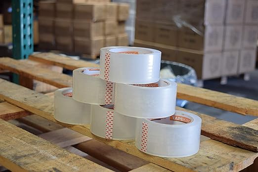 Tape King Quiet Packing Tape - Pack of 6, Clear, Heavy-Duty, Packaging, Boxing and Shipping Tape for Moving and Storage-DeskLoop Office