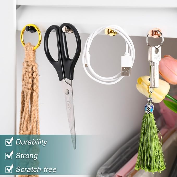 50 Pack Fridge Magnets, 4 Color Small Strong Rare Earth Magnets for Whiteboard, Push Pin Neodymium Magnet Refrigerator Magnet for Office, Classroom, Kitchen, Home-DeskLoop Office