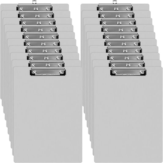 Epakh 20 Pieces Clipboard Bulks Metal Clipboard Aluminum Office Low Profile Clip Standard A4 Letter Size Metal Clip Board, Size 12.5 x 9 Inch-DeskLoop Office