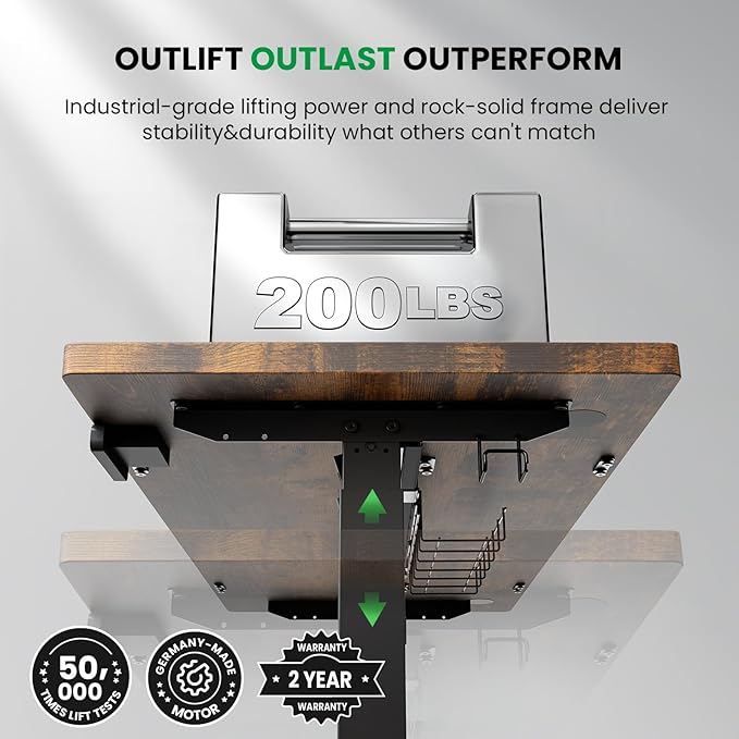 SIAGO Electric Standing Desk Adjustable - 48 x 24 Inch Sit Stand up Desk with Cable Management - 3 Memory Preset Adjustable Height Table-DeskLoop Office