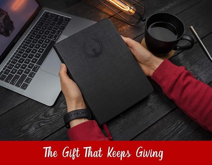 The Phoenix Journal - Best Daily Goal Planner, Organizer, & Calendar for Goal Setting, Gratitude, Happiness, & Productivity - Vision Board & Habit Tracking - 12 Weeks, Undated, Hardcover (Classic)-DeskLoop Office