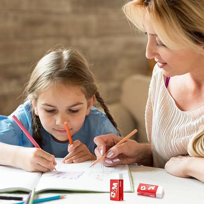 M&G Pencil Eraser for Kids, 30 Pack, White Erasers Bulk, Erasers for Artists, Drawing Erasers for Sketching, Small Pencil Erasers, Art Erasers for Drawing, School Erasers Office Supplies-DeskLoop Office