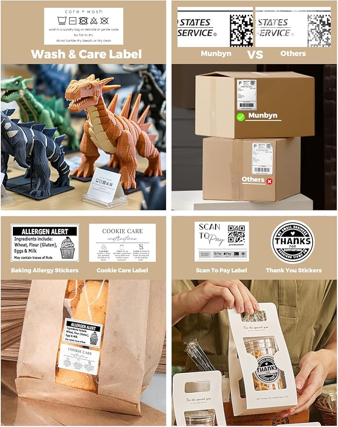 MUNBYN Bluetooth Thermal Label Printer RealWriter RW402B, 4x6 Shipping Label Printer for Small Business, Compatible with Android, iPhone and Windows, Mac, Chromebook, Ebay, USPS, FedEx, Shopify-DeskLoop Office