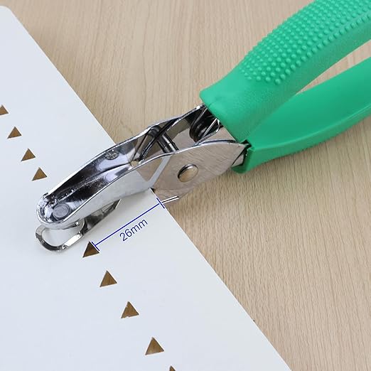 1/4 Inch Triangle Shape Hole Puncher, Handheld Single Hole Paper Punch, One Hole Paper Punch for DIY Craft Paper Scrapbook Puncher Hand Tool-DeskLoop Office