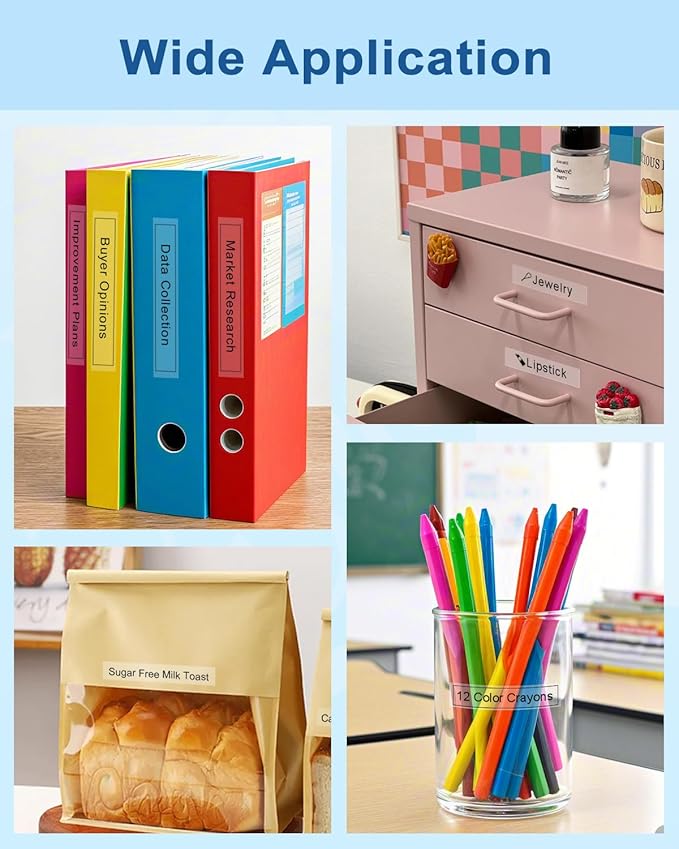 Clear Label Maker Tape Refill Compatible with Brother TZe-131 TZe131 TZe TZ Tape 12mm 0.47 Laminated Clear 1/2'' x 26.2' Black on Clear P Touch Label Tape for PT-D210 PTD220 PT-H110 PT-D600, 5 Pack-DeskLoop Office