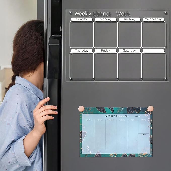 Undated Weekly Planner Notepad 10x7 To Do List Note Pad 52 Weekly Desk Planner Calendar Tear Off Daily Planning Pad for Work,School,Home,Ofiice Supplies, Matching Notepad,Green-DeskLoop Office