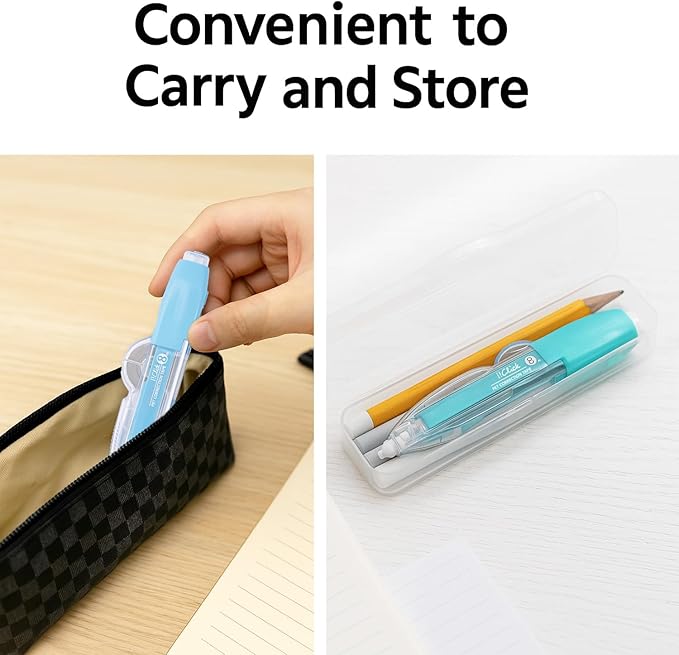 10 PCS Correction Tape Pens White-Out Applicator with Protective Cover, Smooth Ink Tape, Aesthetic Pen Design for School & Office Supplies (Retractable & Refillable)