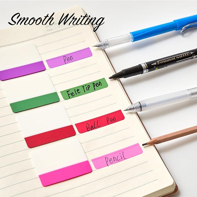 Sticky Index Tabs Book Page - 500Pcs 2 Inch Writable Colored Pages Markers, Repositionable File Tab Flags Labels Self Adhesive Reading Divider Sticker for Books, Binders, Notebook and Folders (21 Set)-DeskLoop Office