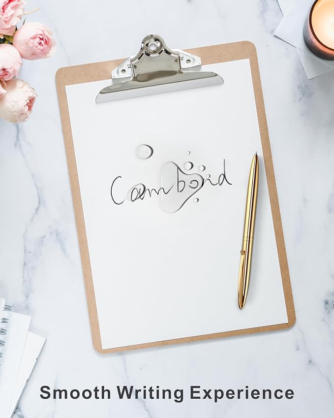 Cambond Ballpoint Pens Fancy Pens - Wedding Guest book with Pen for Journaling Uniform Christmas Gift Gold Pen Black Ink Pens 1.0mm Medium Point, 3 Pens with 6 Refills (Gold)-DeskLoop Office