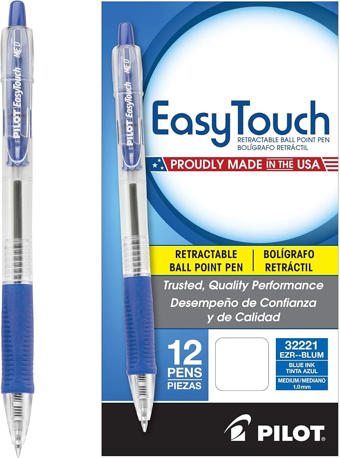 Pilot EasyTouch Refillable & Retractable Ballpoint Pens, Medium Point by PilotCorporationofAmerica