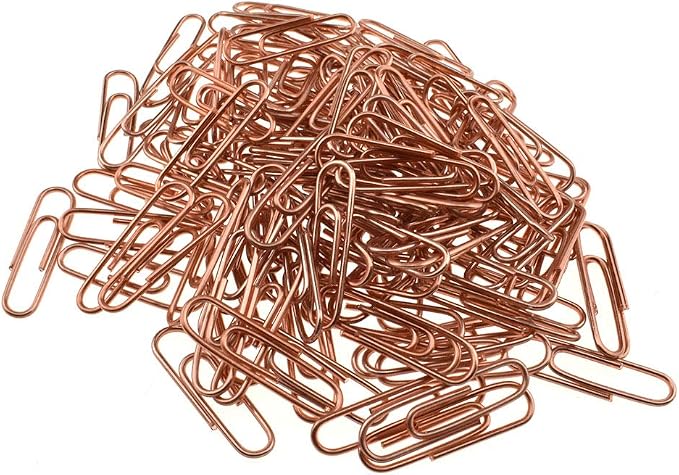 HAHIYO Paper Clips 1.1 inches Length Rose Gold Paperclips Bright Colors Vinyl - Image 6