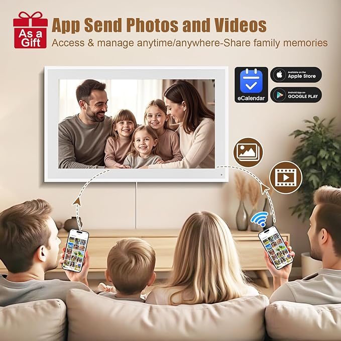 Smart Digital Calendar: 21.5-Inch Electronic Wall Calendars & Chore Chart, Full HD Interactive Touchscreen Display for Family Schedules Planner,Seamless Scheduling/Organizing-Wall/Desk Mountable-DeskLoop Office