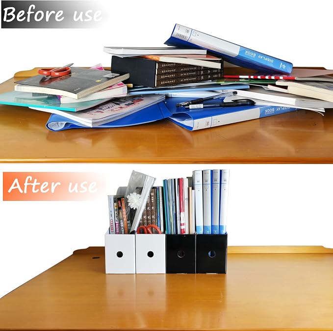 Limitliho 24 Pack Cardboard Magazine Holder, Magazine File Holder - Image 6