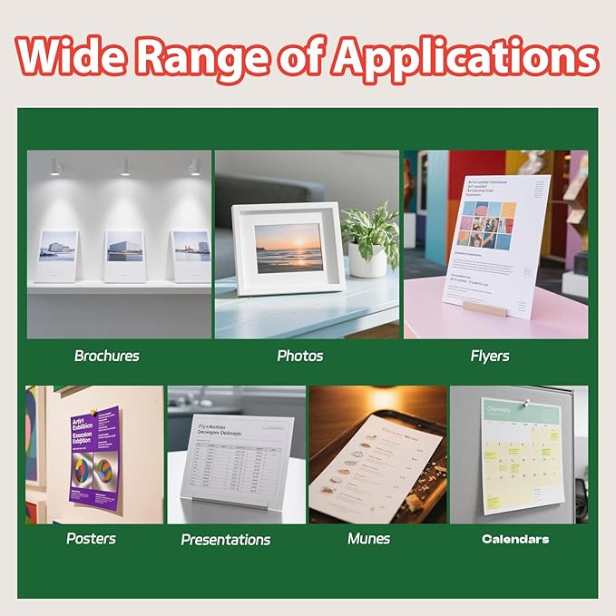 Uinkit Glossy Photo Paper 11x17 Inches 100 Sheets - Inkjet Printer Paper for Photos, Posters, Menus, Invitations - Vivid & Quick Drying Dye Ink Printers, No Curling, Smudge Proof-DeskLoop Office