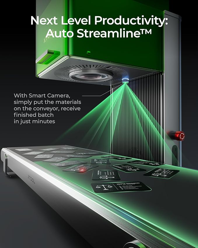 xTool F1 Ultra 20W Fiber & Diode Dual Laser Engraver, 10000mm/s Ultra Fast Laser Engraver and Cutter Machine for Jewelry, Metal, Wood, 16MP Smart Camera, Auto Streamline, 3D Engraving Machine-DeskLoop Office