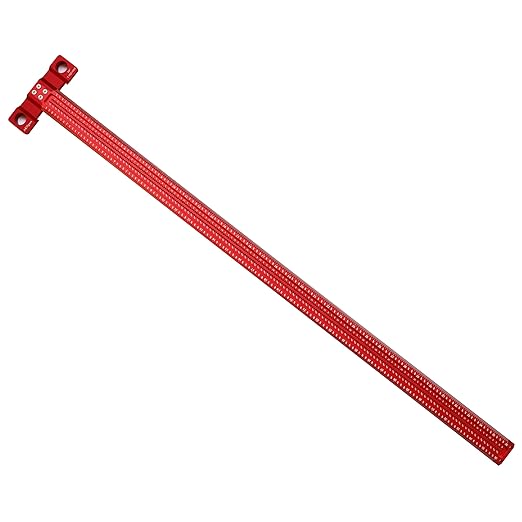 Woodworking Scriber t Square Ruler 36inch with Thoughtful Support Lips, t Square Woodworking Scriber, Aluminum Alloy Architect Ruler for Carpenter Work, Layout and Measuring Tools-Red…-DeskLoop Office
