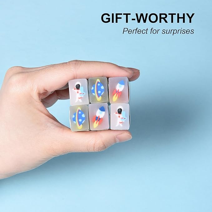 18Pcs Cute Outer Space Themed Erasers for Kids Bulk, Kawaii Fun Pencil Jelly Erasers for School Classroom Supplies Prize Gifts Party Favors-DeskLoop Office