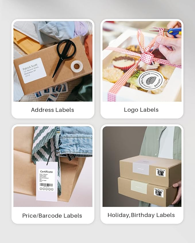 Phomemo M220 Label Maker, Bluetooth Thermal Label Printer for Barcode, Address, Labeling, Mailing, File Folder Label, 3 Inch Label Maker Machine Support Smartphone, Tablet&PC, with 3 Rolls of Labels-DeskLoop Office