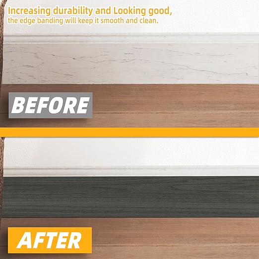 GSCIT Club Dark Walnut Wallpaper, 24 inch X 25ft Self Adhesive Wood Grain Repair Tape Patch for Tables, Chairs, Baseboards, Doors, Windows, Floors, Handicraft DIY.-DeskLoop Office