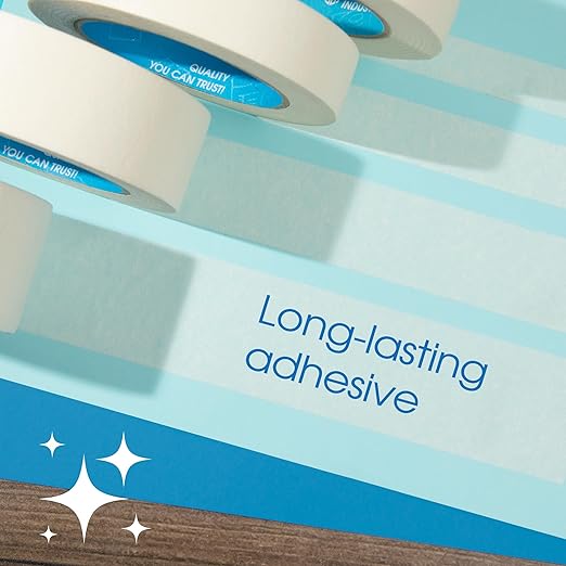 SPARTAN INDUSTRIAL - 1" X 60 yd Masking Tape for Labeling, Art Projects, and More - 24 Craft Tape Rolls, 5.5 Mil-DeskLoop Office