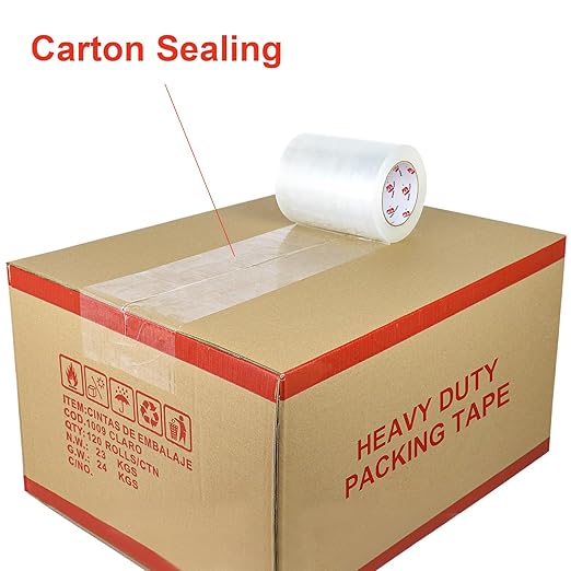 BOMEI PACK Clear Shipping Tape 6" Wide, 6 inch x 110 Yards (330ft), Industrial Grade 6 inch Heavy Duty Packing Tape for Box Office Moving, Shipping and Mailing-DeskLoop Office