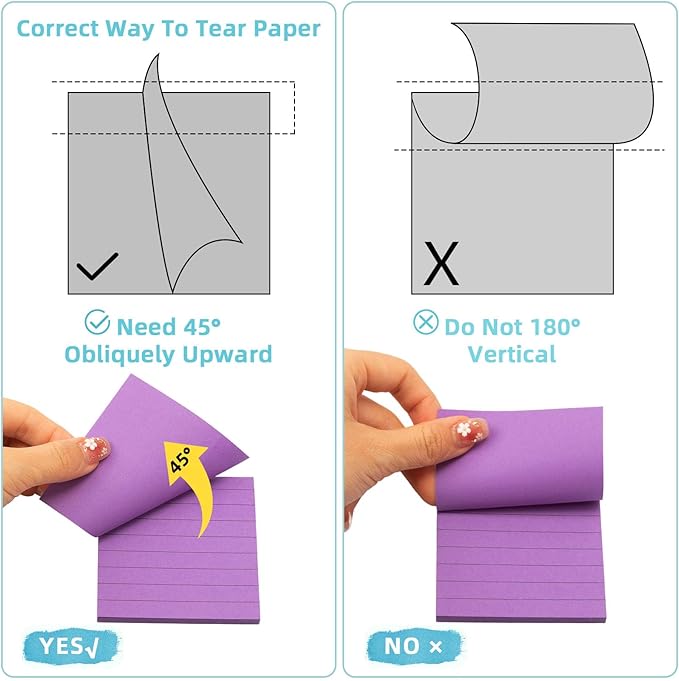 Seajan 240 Pads 3 x 3 Inch Sticky Notes Notepads Multi Bright Colors Self Sticky Pads for Students Teachers School Office Supply Desk Accessory 15 Colors, 50 Sheets Each(Neon,Line)-DeskLoop Office