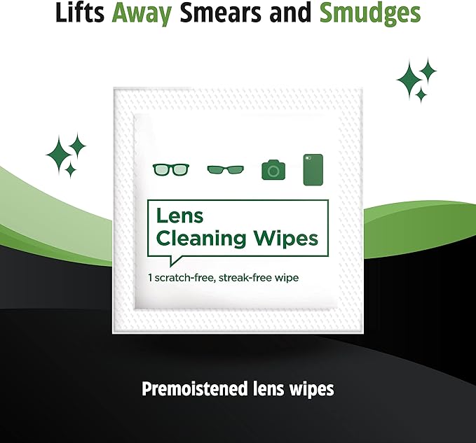 HandyClean Pre-Moistened Lens Cleaning Wipes, Eyeglass Wipes, Screen Wipes, Case of 8 Boxes - 200 ct of 6 x 5 inches Individually Packed Lens Cleaner Wipes-DeskLoop Office