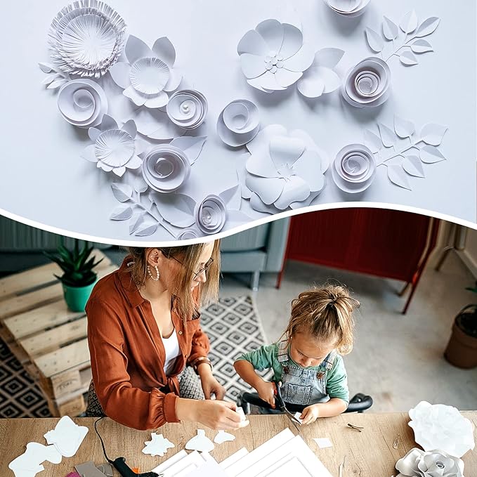 100 Sheets White Shimmer Cardstock 8.5 x 11 Certificate Paper, Goefun 80lb Pearlescent Paper for Invitations, Certificates, Crafts, DIY Cards-DeskLoop Office