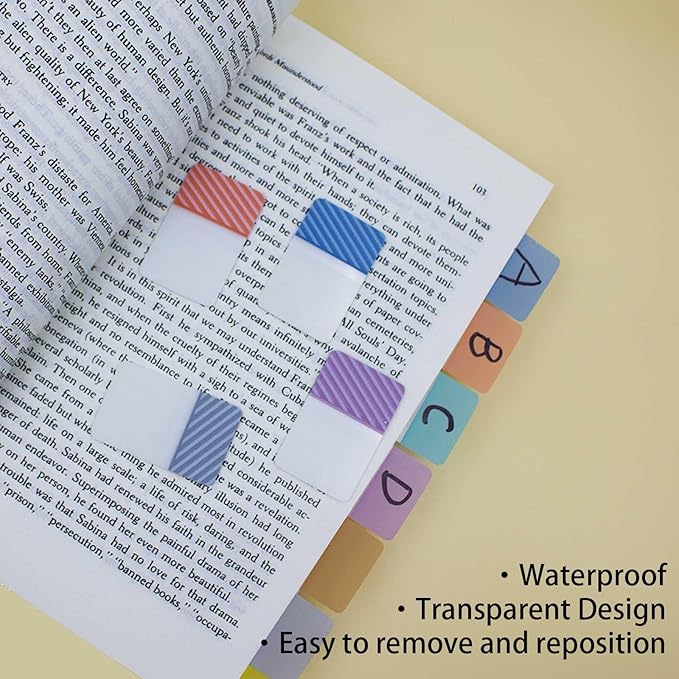 ELII 900 PCS 1 Inch Book Tabs Sticky Index Tabs,Writable and Repositionable File Tabs Flags Colored Page Markers Labels for Reading Notes, Books and Classify Files, 41 Sets-DeskLoop Office