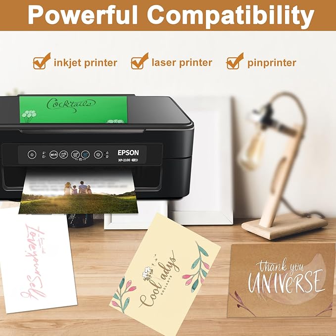 120 Sheets Brown Cardstock 8.5 x 11 Kraft Paper, 92lb Thick Printer Paper Card Stock for Greeting Cards, Stationery, Wrapper, Office Printing, Crafts, Invitations-DeskLoop Office