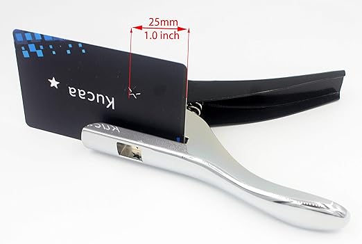 Hand-held 1/4 inch 6mm Star Shape Metal Silver Heavy Duty Single Hole Punch for ID Cards PVC Cards Badge Photos-DeskLoop Office