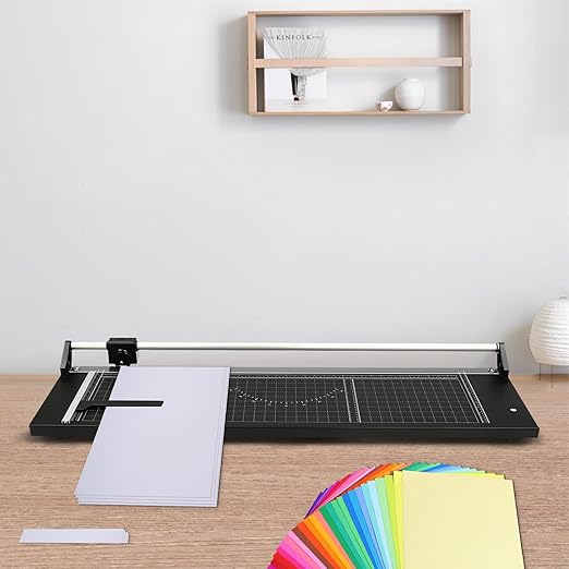 Rotary Trimmer Paper Cutter, 36Inch Manual Paper Trimmer for Crafting, Heavy Duty Rotary Papers Cutter Slider, Self-Sharpening Professional Cutting for Offices, Schools and Crafts-DeskLoop Office