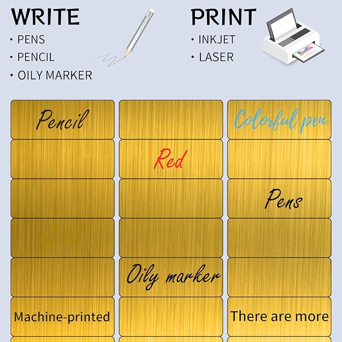 1" x 2-5/8" Address Labels- Gold Shipping Labels Stickers/Mailing Labe Stickers for Laser/Inkjet Printer, Matte- Permanent Adhesive Sticker-DeskLoop Office