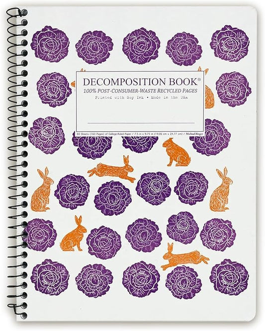 Decomposition Cabbage Patch College Ruled Spiral Notebooks – 9.75 x 7.5 Journal with 160 Lined Pages – Notebooks for School Supplies, Home & Office – 100% Recycled Paper – Made in USA-DeskLoop Office
