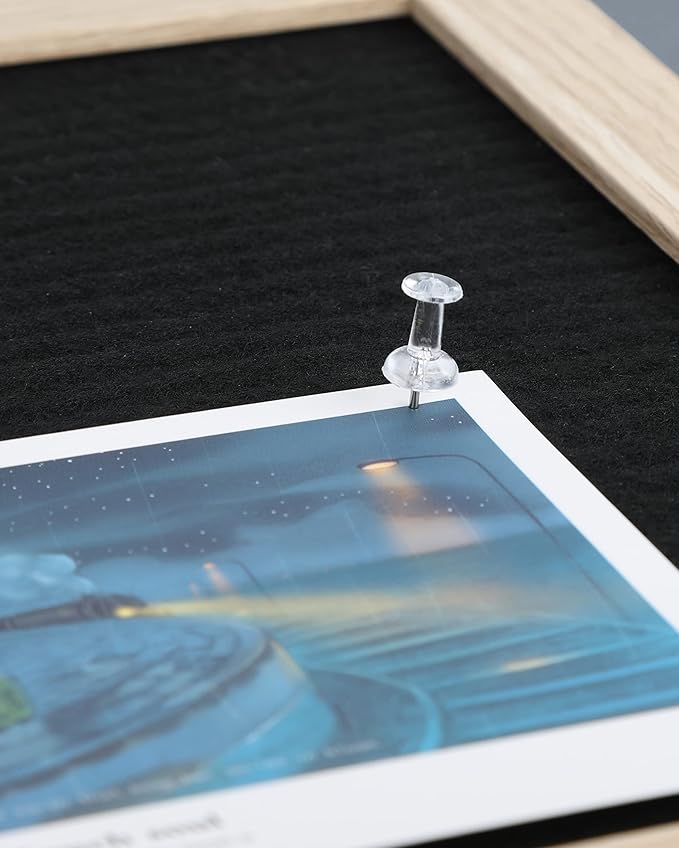 PAPERPAL 280 Clear Push Pins for Cork Board, Clear Thumb Tacks for Wall Hangings, Pushpins for Office School & Personal Use, Standard Size Push Pin Tacks-DeskLoop Office