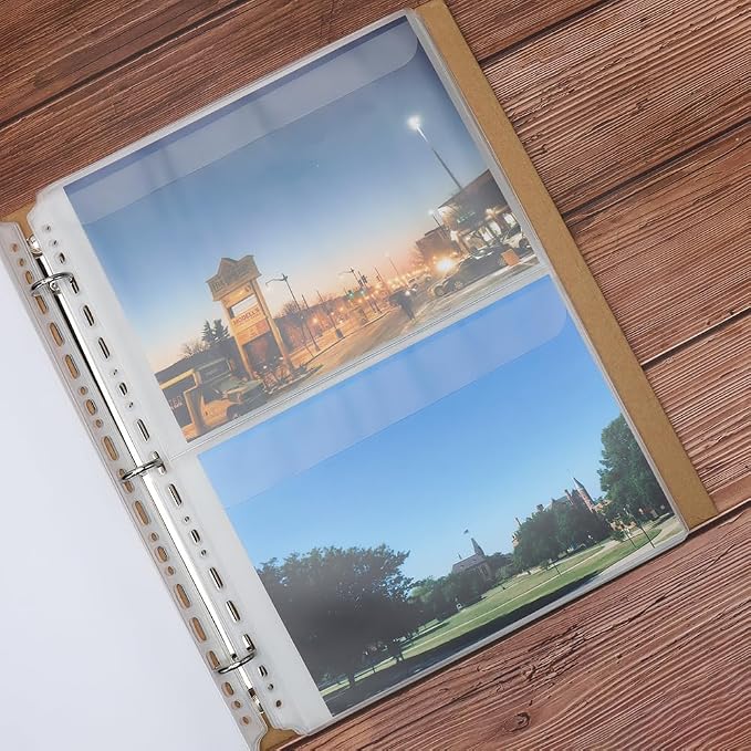 Mogoostry A4 Binder Pockets Zipperless Cash Envelopes 2 Pocket Binder Sleeves - Image 7