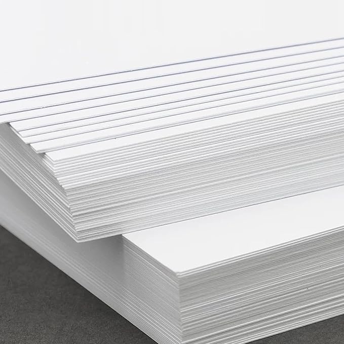 100 Sheets White Cardstock Thick Paper - Blank Heavy Weight 350gsm Cover Card Stock for Invitations,Stationery Printing,Scrapbooking,Crafts,DIY Cards, Paper Crafting (5.5x8.5 Inches)