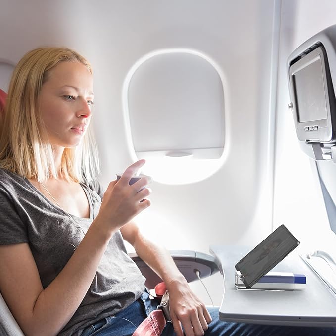 CLICK CLEAN Screen Cleaner, Fingerprint Proof Screen Cleaner Spray, All-in-One Cleaner with Microfiber, Shell and Phone Stand for All Phones, Laptop and Tablet Screens (Dark Blue)-DeskLoop Office