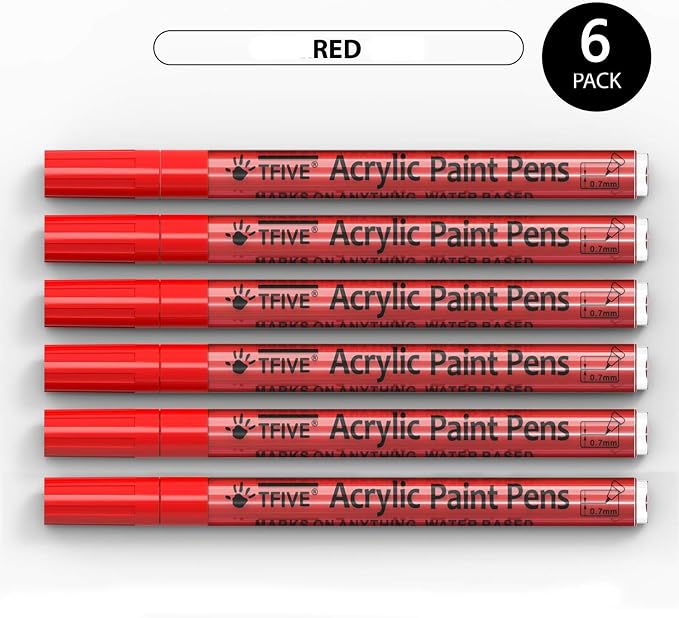 TFIVE Red Marker Paint Pens - Image 7