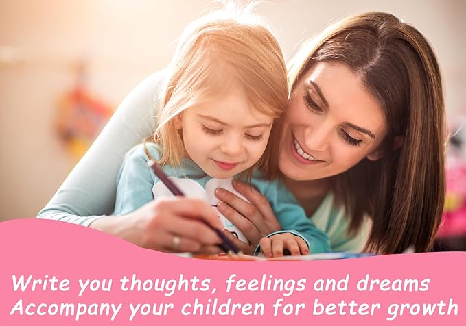 GINMLYDA Girls Diary with Lock for Kids, 7x5.25 Inches 160 Lined Pages Secret Unicorn Notebook for Girls Journal with Lock for Kids Pre School Writing Drawing Cute Girls Gifts for Birthday-DeskLoop Office