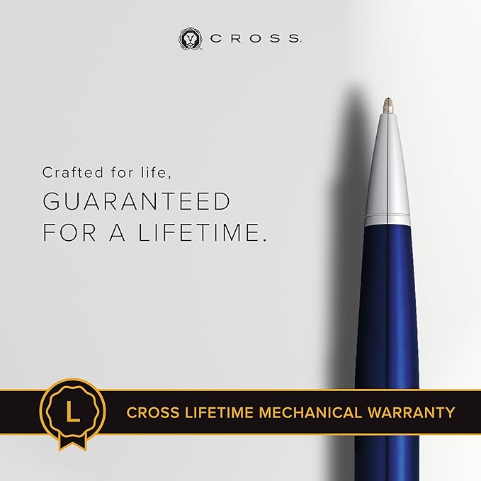 Cross Bailey Refillable Ballpoint Pen Presented in a Premium Gift Box - Medium Point, Black Ink, Blue-DeskLoop Office