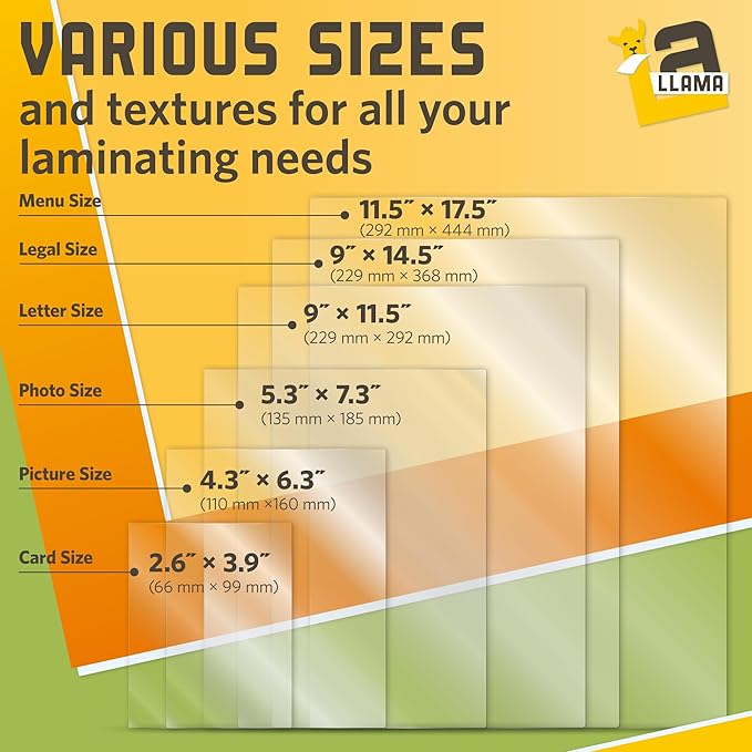 50 Pack Thermal Laminating Pouches 9β x 14.5β, 3 Mil Thick, Suited for Legal Size Laminating Sheets 8.5 x 14-DeskLoop Office
