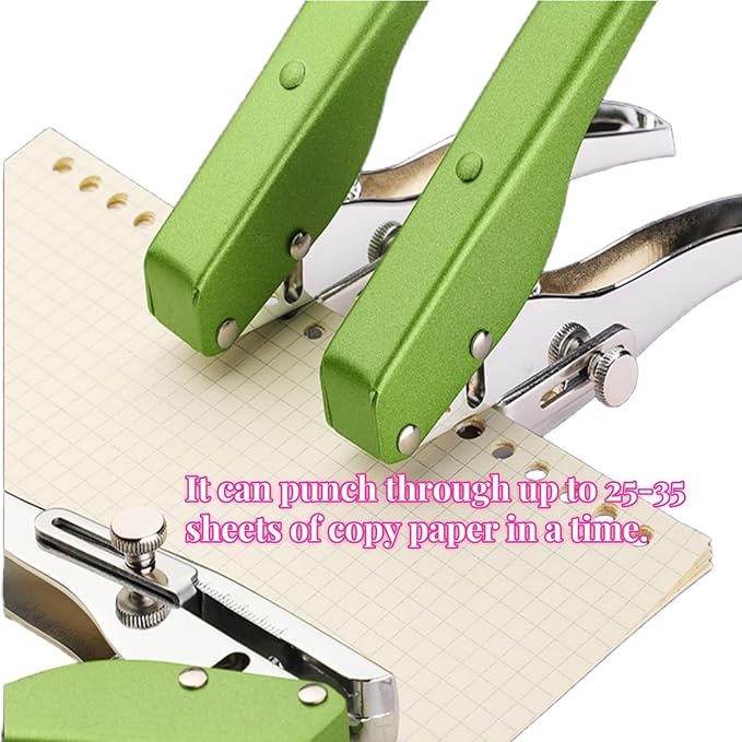 Hole Punch, Heavy Duty Hole Puncher Single Hole Punch Handheld Paper Punch Hole Puncher Single Small Hole Punch One Hole Punch for Paper Crafts Cards Tags Scrapbook- 1/4 inch-6mm-DeskLoop Office