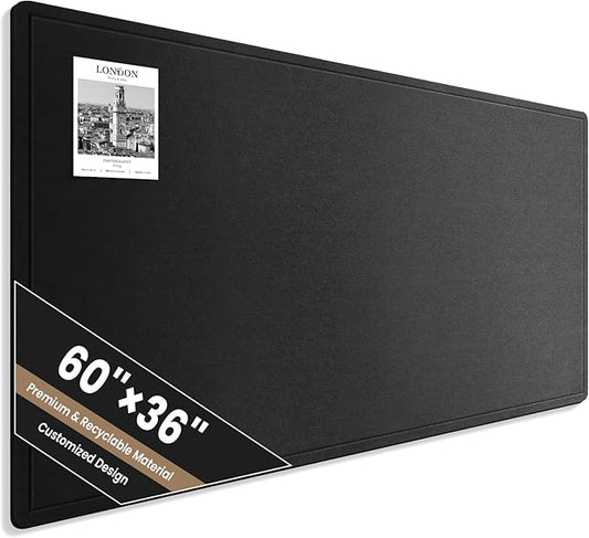 Large Bulletin Board, 60 X 36 Inches Felt Cork Board with 40 Pushpins, Foldable Felt Notice Pin Board Photo Display Board with Self-Adhesive Tape for Office Home School-DeskLoop Office