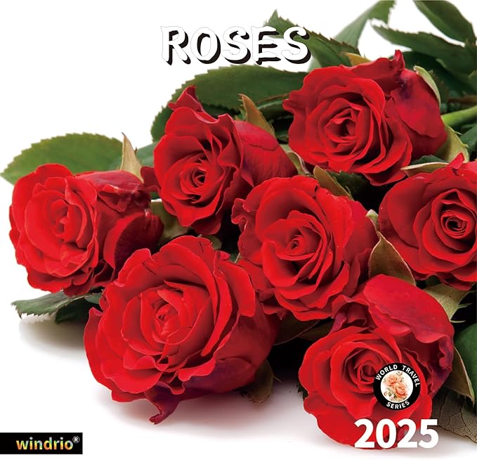 2025 Wall Calendar,Calendar 2025, January 2025 - December 2025, Wall Calendar Roses, 12" x 24" Opened,Full Page Months Thick & Sturdy Paper for Calendar Organizing & Planning-DeskLoop Office