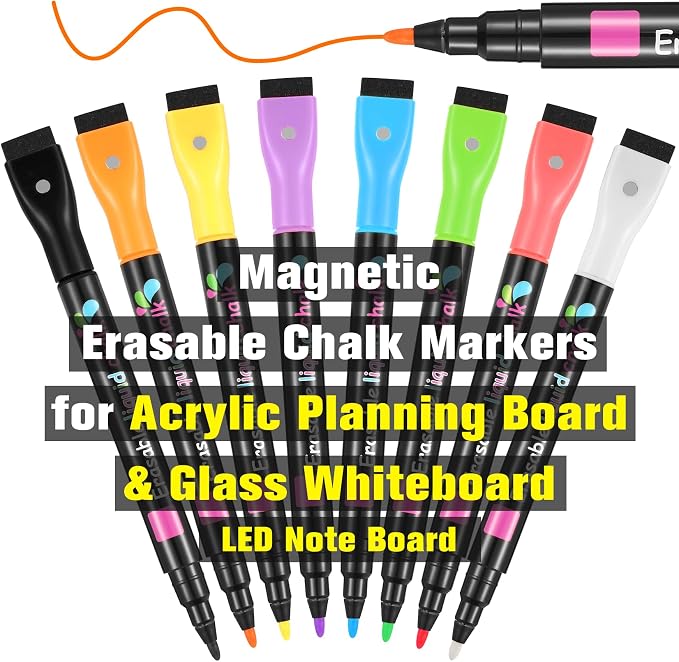 Magnetic Liquid Chalk Markers Wet Erase Markers - Image 9