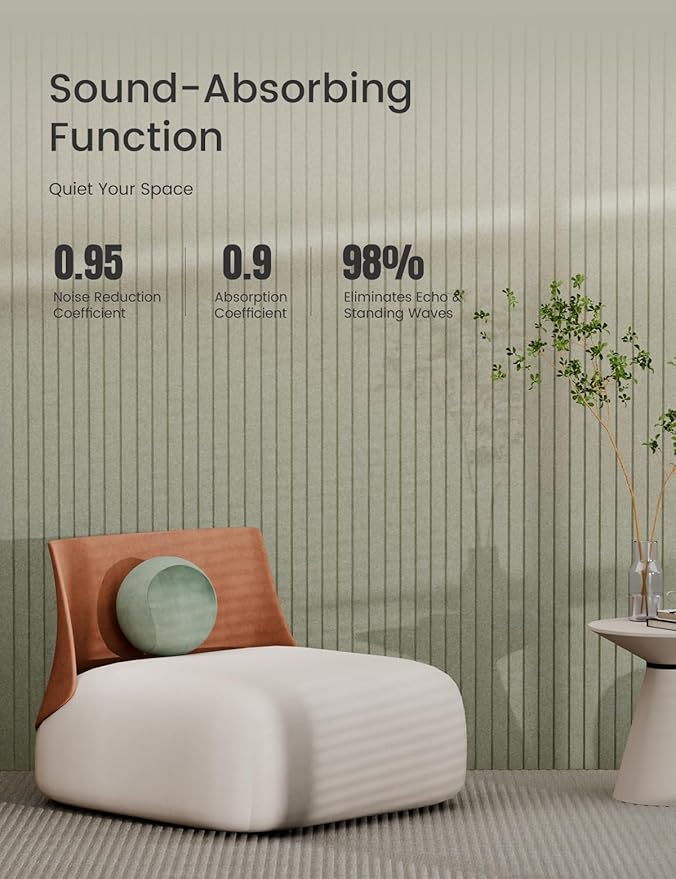 Bumusty Large Cork Board Alternative-47 x35 Felt Bulletin Board Tiles, with 30 Pushpins, 70 Adhesive Tabs, 12-Pack Slat Wall Paneling, Cork Boards for Office Push Pin Board Felt Board-Sage-DeskLoop Office