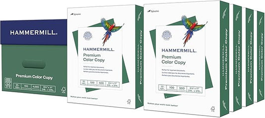 Hammermill Printer Paper, Premium Color 32 lb Copy Paper, 8.5 x 11 - 8 Ream | 4000 Sheets - 100 Bright, Made in the USA, 102630C-DeskLoop Office