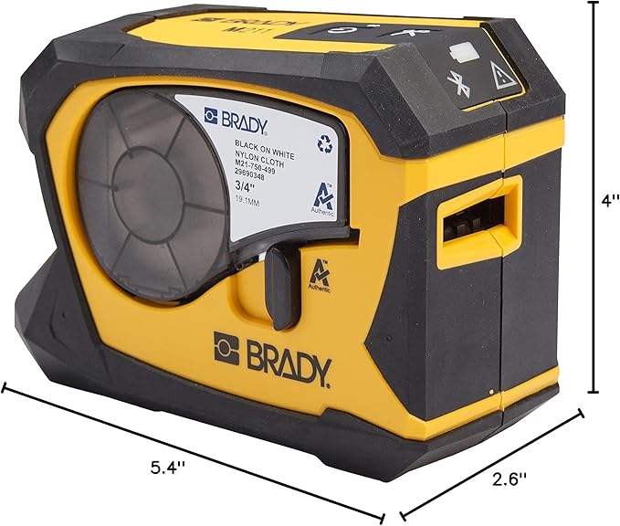 Brady M211 Portable Bluetooth Monochrome Label Printer, Yellow/Black-DeskLoop Office